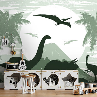 Dinosaurus Triceratops behang XXXL (368 x 254 cm) - PAPIER