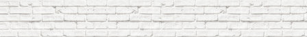 Border Keukenwand - witte stenen - muursticker (23,5 x 195 cm)
