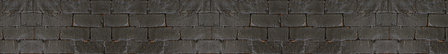 Border Keukenwand - zwarte stenen - muursticker (23,5 x 195 cm)