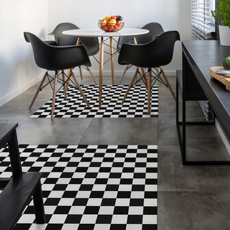 Top Panel - Zwart/Wit - (stenenlook) - 60 x 120 cm