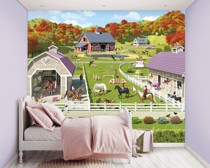 Walltastic Paarden Behang Kinderkamer