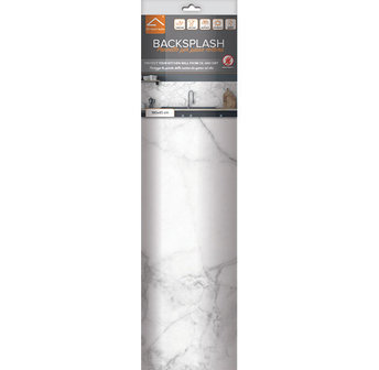 Keuken Achterwand Sticker Marmer Wit - 180 x 45 cm