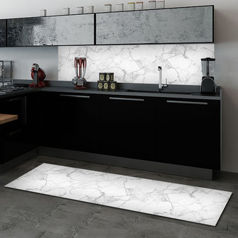 Keuken Achterwand Sticker Marmer Wit - 180 x 45 cm