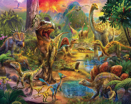 Walltastic &ndash; Dinosaurus T-rex - Landscape of Dinosaurs