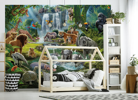 Walltastic &ndash; Jungle Safari Dieren Posterbehang &ndash; Kinderbehang