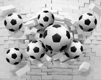 Voetballen behang