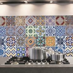 Azulejos Keukenwand Sticker (diverse kleuren)