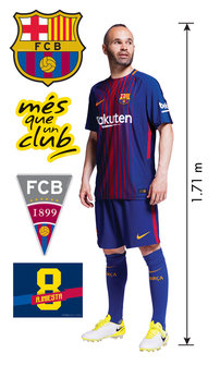 Mega Muursticker Iniesta (1.71 m hoog)