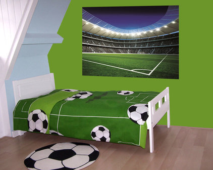 Voetbal Stadion Corner behang L - Vliesbehang - 152 x 104 cm