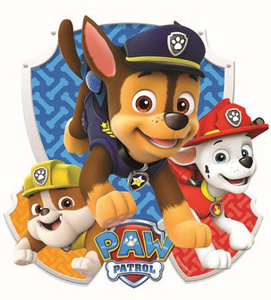 Muursticker Paw Patrol Schild Chase