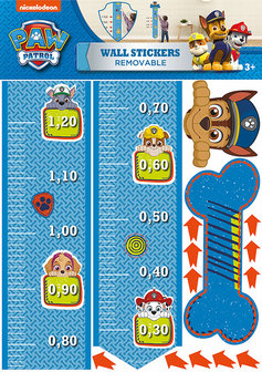 Muursticker Paw Patrol Groeimeter