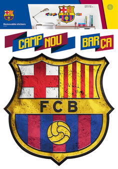 FC Barcelona Muursticker Logo (groot)