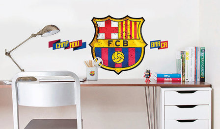 FC Barcelona Muursticker Logo (groot)