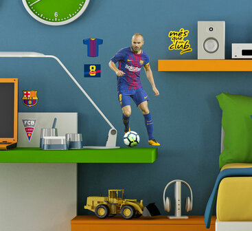 FC Barcelona Muursticker Iniesta