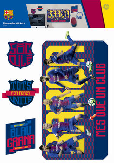 FC Barcelona Muursticker 5 Spelers