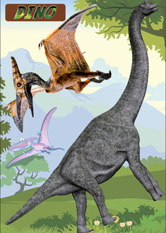Dinosaurussen Muursticker T-Rex (klein)