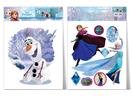 Muursticker Disney Frozen Olaf &amp; Elsa (groot)