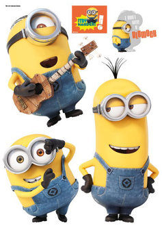 Muursticker Minions Stuart, Kevin &amp; Bob