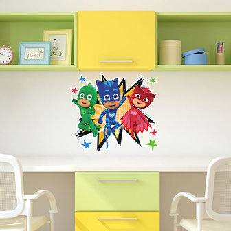 Muursticker PJ Masks Pyjamahelden (groot)