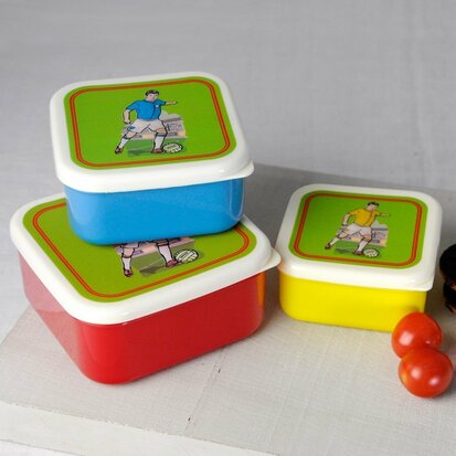 Snacktrommeltjes Voetbal (set van 3)