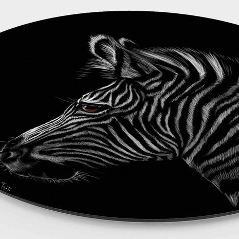 Wandcirkel Zebra – Ø 40 - 60 - 90 - 110 cm