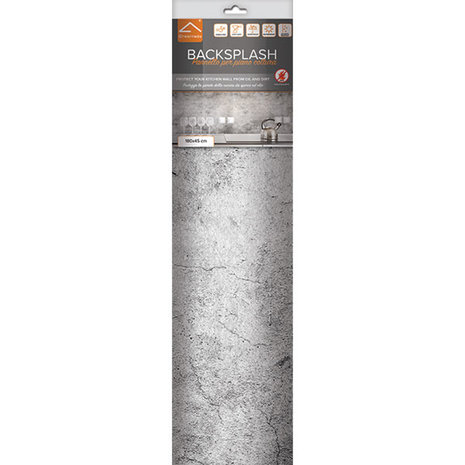 Keuken Achterwand Sticker Grunge Beton - 180 x 45 cm