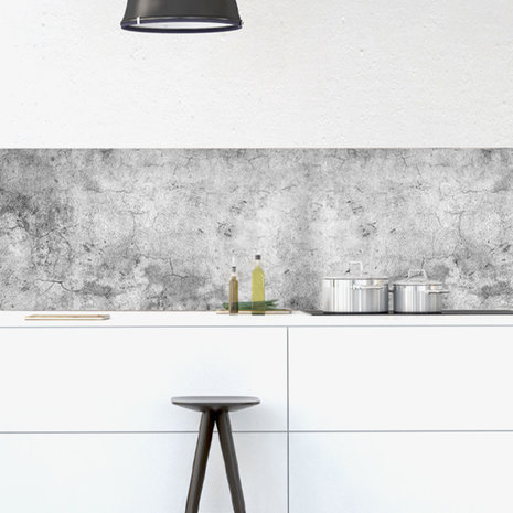 Keuken Achterwand Sticker Grunge Beton - 180 x 45 cm