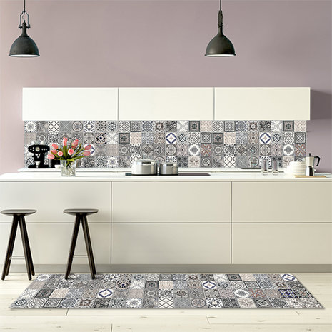 Keuken Achterwand Sticker Azulejos Vintage - 180 x 45 cm