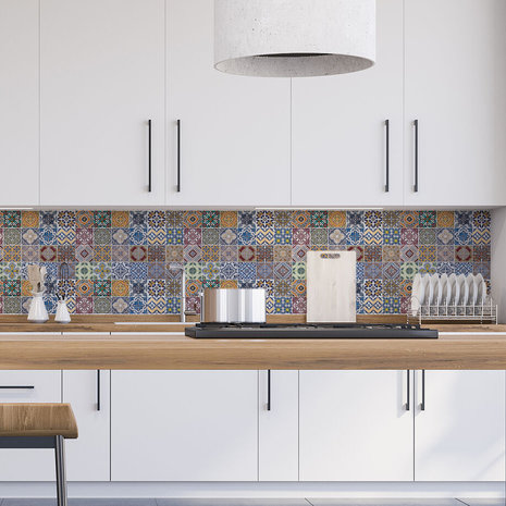 Keuken Achterwand Sticker Azulejos  - 240 x 60cm