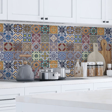 Keuken Achterwand Sticker Azulejos  - 240 x 60cm