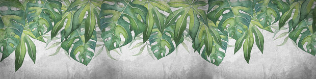 Keukenwand Sticker Tropische Bladeren Big XL - (240 x 60 cm)