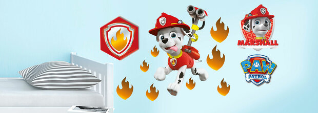 Muursticker Paw Patrol Marshall