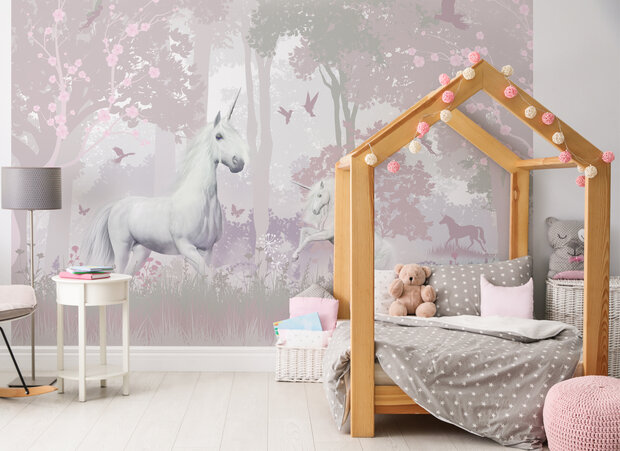 Walltastic – Unicorn - Eenhoorn - Forest - Posterbehang