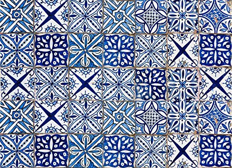 Azulejos Keukenwand Sticker (blauw)