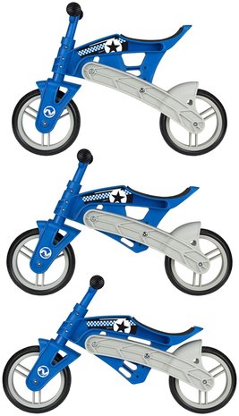 Nijdam N Rider Loopfiets BLAUW (verstelbaar)