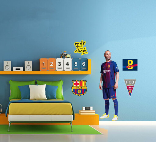 Mega Muursticker Iniesta (1.71 m hoog)