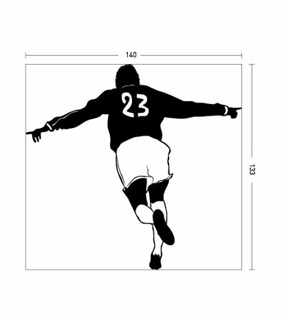 Muursticker Voetballer