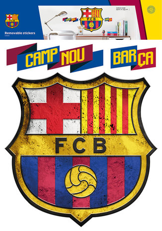 FC Barcelona Muursticker Logo (groot)