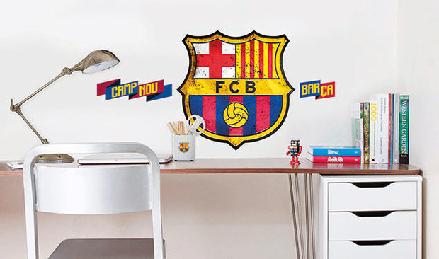 gevolg oppervlakkig Poëzie Muursticker Logo FC Barcelona - Schipperkids - de leukste producten in een  shop