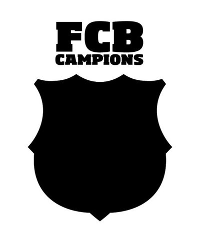 FC Barcelona Muursticker Black Board