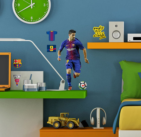 Vallen de ober schelp Suarez voetbalsticker FC Barcelona - Schipperkids - de leukste producten in  een shop