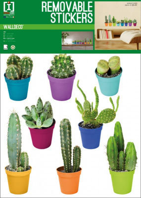 Muursticker Cactus (set van 8)