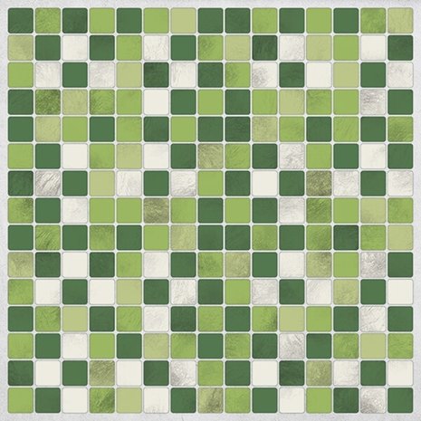 Tegels groen/wit