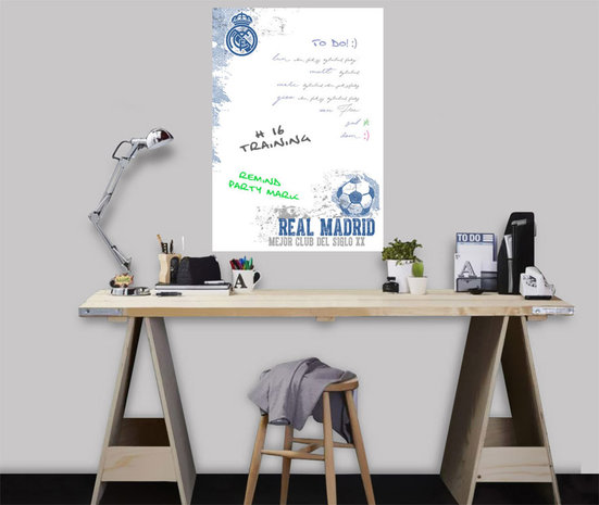 Real Madrid Muursticker White Board