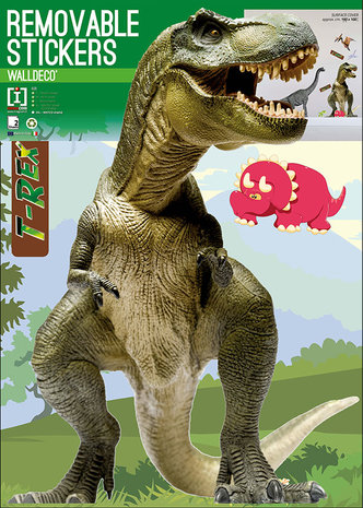 Dinosaurussen muursticker T-Rex (groot)
