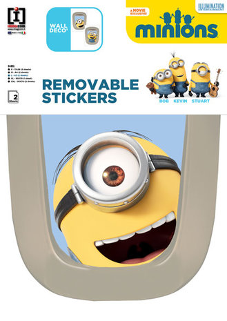 Muursticker Minions Vliegtuigraampjes