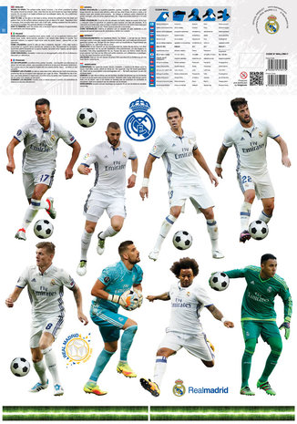 Muursticker Real Madrid 16 Spelers