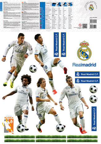Muursticker Real Madrid 11 Spelers (klein)