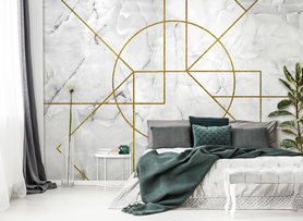 Fotobehang - VLIES - Marmer XXXL - Geometrisch Luxe - 368 x 254 cm