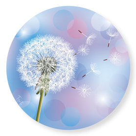 Wandcirkel Paardenbloem Blauw – Ø 40 - 60 - 90 - 110 cm